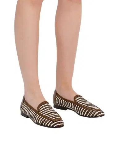 Veronica Beard Prilla Woven Leather Loafers | Thumbnail 1