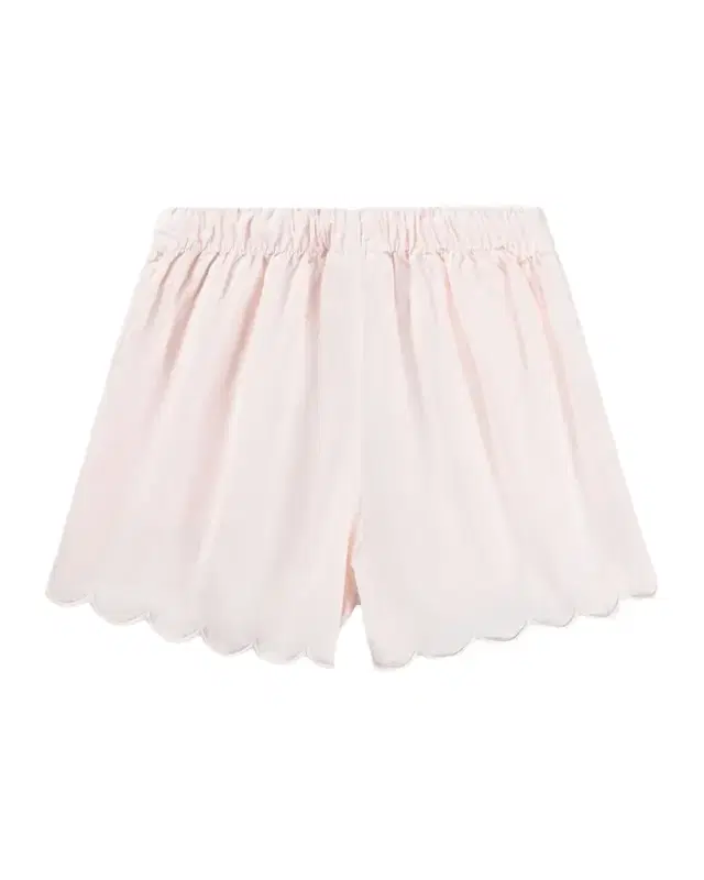 Girl 's Addie Scalloped Organic Cotton Shorts