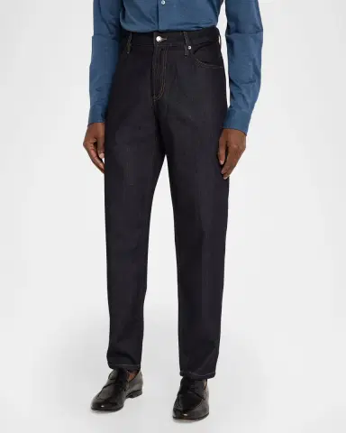 Emporio Armani Denim Mid-Rise Straight-Leg Jeans | Thumbnail 4