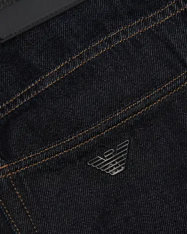 Emporio Armani Denim Mid-Rise Straight-Leg Jeans | Thumbnail 6