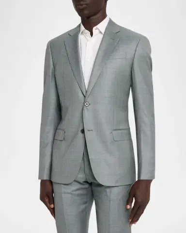 Emporio Armani Men's G Line Wool Sharkskin Two-Piece Suit | Thumbnail 4 Emporio Armani Men's G Line Wool Sharkskin Two-Piece Suit | Thumbnail 4