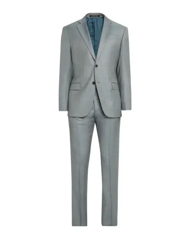 Men 's G Line Wool Sharkskin Two-Piece Suit