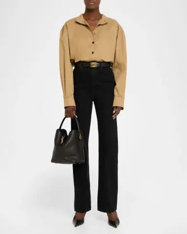 Saint Laurent Le 37 YSL Grained Leather Bucket Bag | Thumbnail 10 Saint Laurent Le 37 YSL Grained Leather Bucket Bag | Thumbnail 10