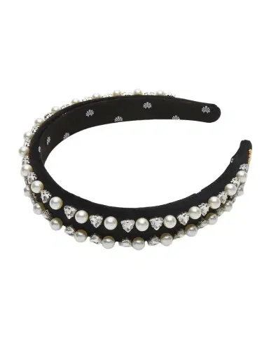 Lele Sadoughi Charlotte Geo Crystal & Faux Pearl Headband | Thumbnail 1 Lele Sadoughi Charlotte Geo Crystal & Faux Pearl Headband | Thumbnail 1