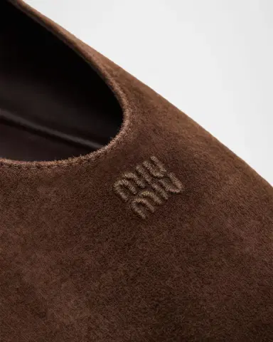 Miu Miu Suede Mary Jane Ballerina Flats | Thumbnail 5