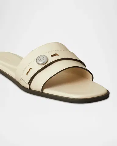 Tory Burch Romy Leather Slide Sandals | Thumbnail 3 Tory Burch Romy Leather Slide Sandals | Thumbnail 3