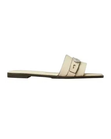 Tory Burch Romy Leather Slide Sandals | Thumbnail 1 Tory Burch Romy Leather Slide Sandals | Thumbnail 1