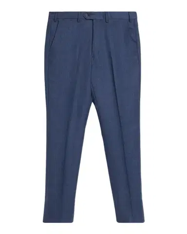 Emporio Armani Men's Textured Wool Tapered Flat-Front Trousers | Thumbnail 1 Emporio Armani Men's Textured Wool Tapered Flat-Front Trousers | Thumbnail 1