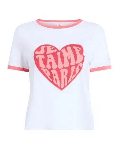 Cinq à Sept Je Taime Paris Shrunken Ringer Tee | Thumbnail 1 Cinq à Sept Je Taime Paris Shrunken Ringer Tee | Thumbnail 1