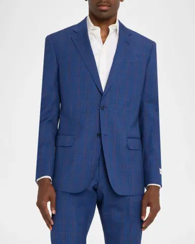 Emporio Armani Prince of Wales Check Wool Single-Breasted Blazer | Thumbnail 3 Emporio Armani Prince of Wales Check Wool Single-Breasted Blazer | Thumbnail 3