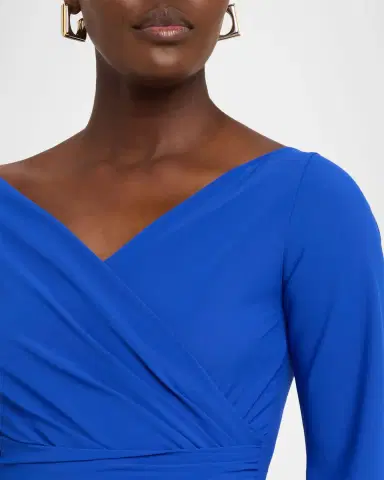 Chiara Boni La Petite Robe Isoshi Split-Sleeve Jersey Midi Sheath Dress | Thumbnail 5