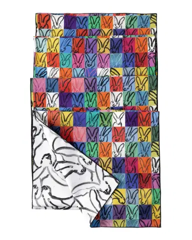 Hunt Slonem Rabbit Rabbit Reversible Table Runner, 15" x 108" | Thumbnail 1 Hunt Slonem Rabbit Rabbit Reversible Table Runner, 15" x 108" | Thumbnail 1