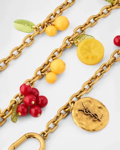 Saint Laurent Cherry Charms Bag Chain | Thumbnail 2 Saint Laurent Cherry Charms Bag Chain | Thumbnail 2