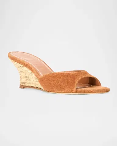 Staud 60mm Brigitte Suede Wedge Mules | Thumbnail 5