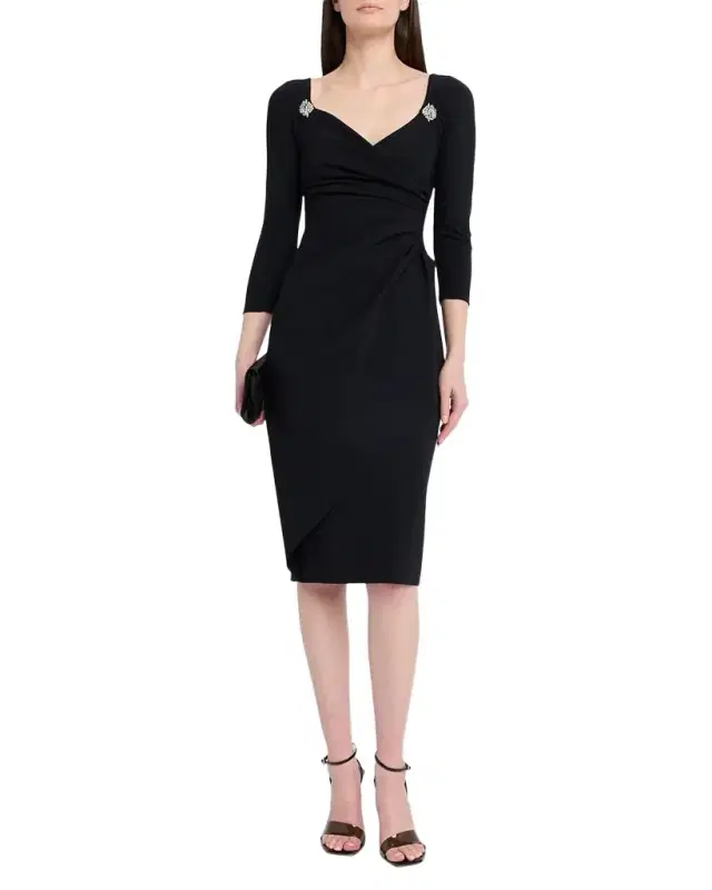 Litsa Rhinestone-Embellished Jersey Dress