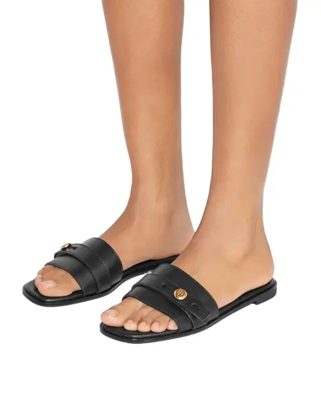 Romy Leather Slide Sandals