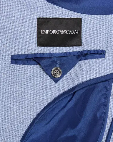Emporio Armani Men 's Wool Textured Patch Pocket Sport Coat | Thumbnail 6 Emporio Armani Men 's Wool Textured Patch Pocket Sport Coat | Thumbnail 6