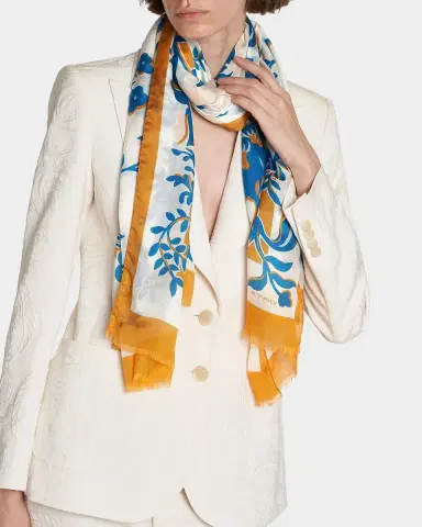 Etro Paisley Cotton & Silk Scarf | Thumbnail 3