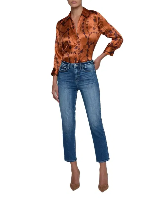 Celestia Straight Cropped Jeans