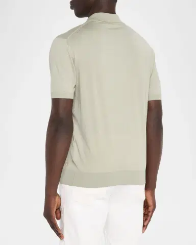 Stefano Ricci Men's Cashmere, Wool and Silk Quarter-Zip Polo Shirt | Thumbnail 2 Stefano Ricci Men's Cashmere, Wool and Silk Quarter-Zip Polo Shirt | Thumbnail 2