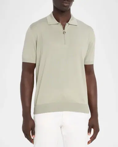 Stefano Ricci Men's Cashmere, Wool and Silk Quarter-Zip Polo Shirt | Thumbnail 3 Stefano Ricci Men's Cashmere, Wool and Silk Quarter-Zip Polo Shirt | Thumbnail 3