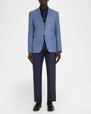 Emporio Armani Men's Wool G Line Blurred Plaid Sport Coat | Thumbnail 2 Emporio Armani Men's Wool G Line Blurred Plaid Sport Coat | Thumbnail 2