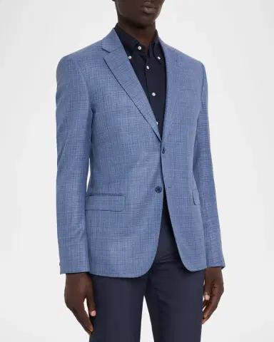 Emporio Armani Men's Wool G Line Blurred Plaid Sport Coat | Thumbnail 4 Emporio Armani Men's Wool G Line Blurred Plaid Sport Coat | Thumbnail 4