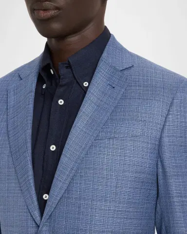 Emporio Armani Men's Wool G Line Blurred Plaid Sport Coat | Thumbnail 5 Emporio Armani Men's Wool G Line Blurred Plaid Sport Coat | Thumbnail 5