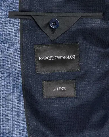 Emporio Armani Men's Wool G Line Blurred Plaid Sport Coat | Thumbnail 6 Emporio Armani Men's Wool G Line Blurred Plaid Sport Coat | Thumbnail 6