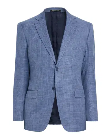 Emporio Armani Men's Wool G Line Blurred Plaid Sport Coat | Thumbnail 1 Emporio Armani Men's Wool G Line Blurred Plaid Sport Coat | Thumbnail 1