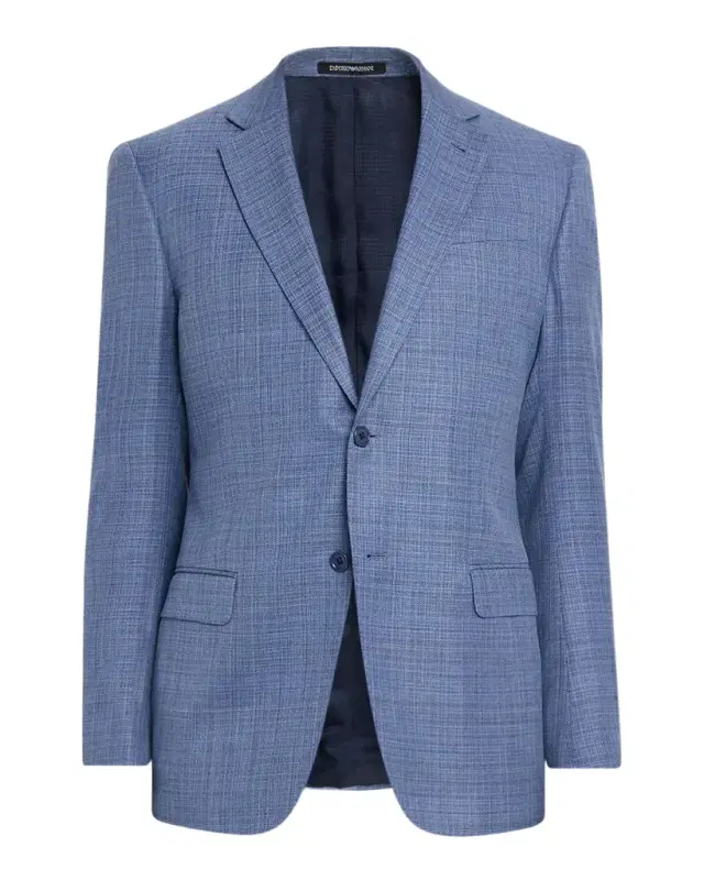 Men 's Wool G Line Blurred Plaid Sport Coat