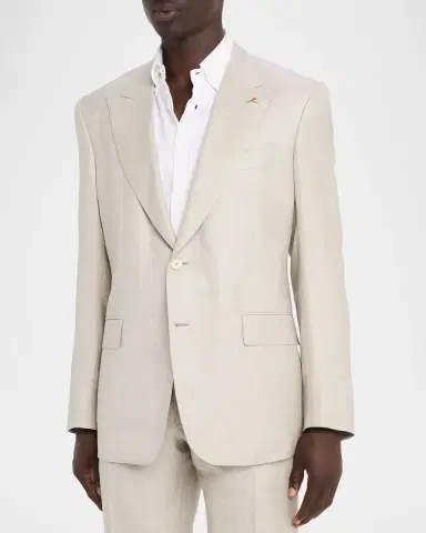 Stefano Ricci Men's Wool, Silk and Linen Sharkskin Suit | Thumbnail 3