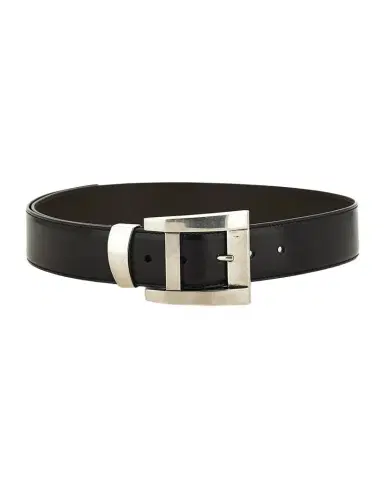 Versace Jeans Couture Men's Oversized-Buckle Leather Belt | Thumbnail 1 Versace Jeans Couture Men's Oversized-Buckle Leather Belt | Thumbnail 1