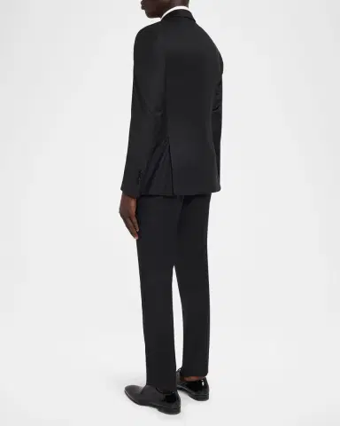 Emporio Armani Men's G Line Jacquard Wool Satin-Trim Two-Piece Suit | Thumbnail 3 Emporio Armani Men's G Line Jacquard Wool Satin-Trim Two-Piece Suit | Thumbnail 3
