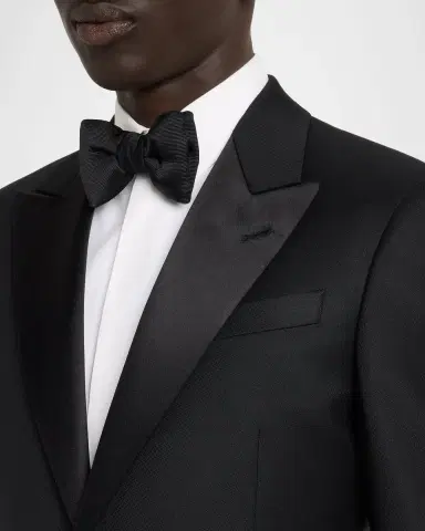 Emporio Armani Men's G Line Jacquard Wool Satin-Trim Two-Piece Suit | Thumbnail 6 Emporio Armani Men's G Line Jacquard Wool Satin-Trim Two-Piece Suit | Thumbnail 6