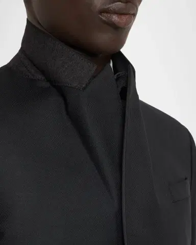Emporio Armani Men's G Line Jacquard Wool Satin-Trim Two-Piece Suit | Thumbnail 8 Emporio Armani Men's G Line Jacquard Wool Satin-Trim Two-Piece Suit | Thumbnail 8