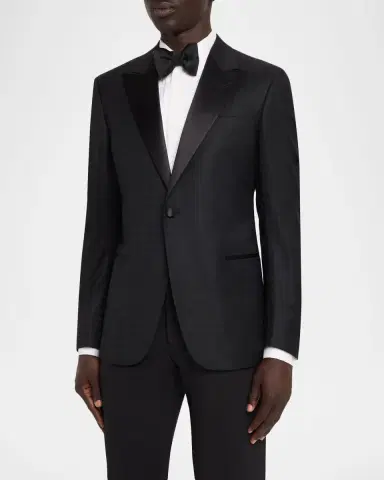 Emporio Armani Men's Houndstooth Wool G Line Evening Jacket | Thumbnail 4 Emporio Armani Men's Houndstooth Wool G Line Evening Jacket | Thumbnail 4