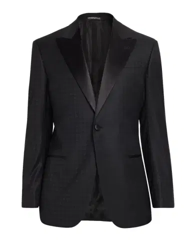 Emporio Armani Men's Houndstooth Wool G Line Evening Jacket | Thumbnail 1 Emporio Armani Men's Houndstooth Wool G Line Evening Jacket | Thumbnail 1