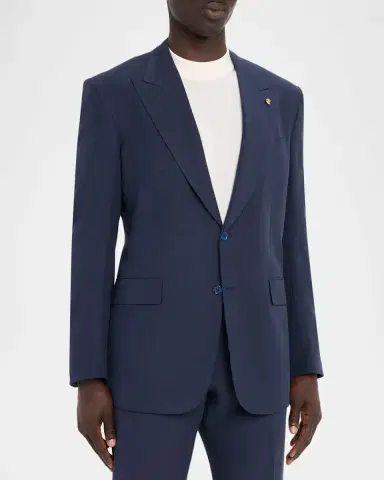 Stefano Ricci Men's Sharkskin Peak-Lapel Sport Coat | Thumbnail 4