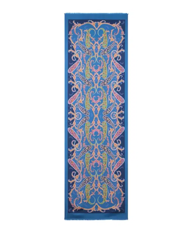 Paisley-Print Silk Scarf