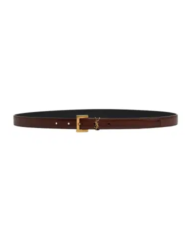 Saint Laurent Cassandre Thin Leather Belt | Thumbnail 1