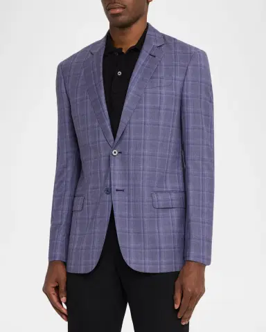 Emporio Armani Windowpane Plaid Wool Sportcoat | Thumbnail 4 Emporio Armani Windowpane Plaid Wool Sportcoat | Thumbnail 4