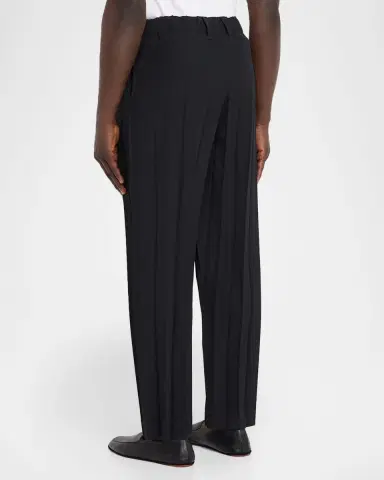Homme Plissé Issey Miyake Men's Edge Ensemble Pleated Trousers | Thumbnail 3 Homme Plissé Issey Miyake Men's Edge Ensemble Pleated Trousers | Thumbnail 3