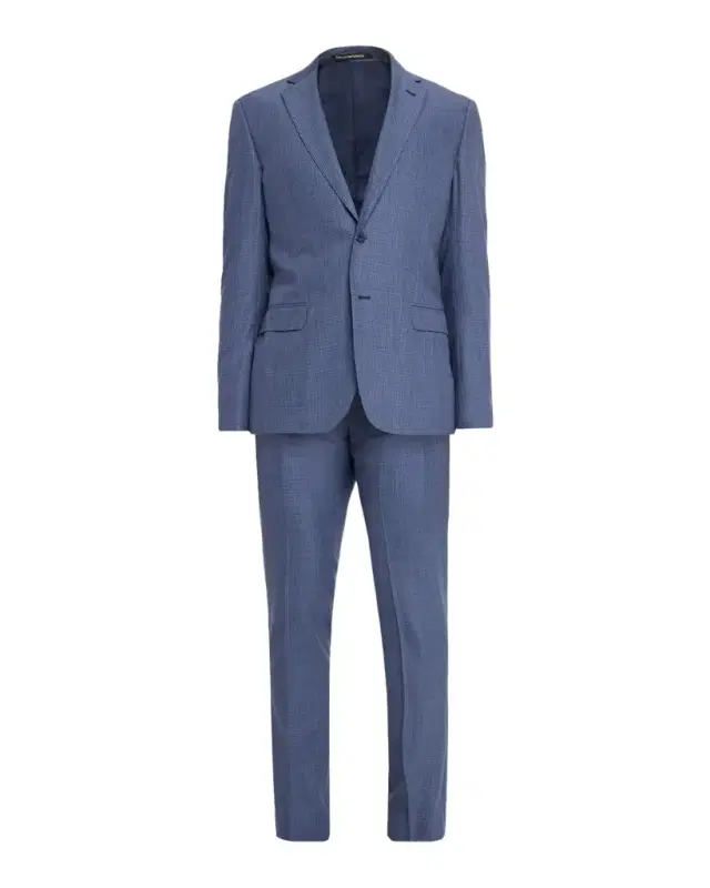 Men 's G Line Wool Super 130s Micro-Check Two-Piece Suit