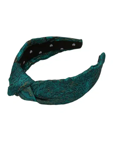 Lele Sadoughi Jade Knotted Brocade Headband | Thumbnail 1 Lele Sadoughi Jade Knotted Brocade Headband | Thumbnail 1
