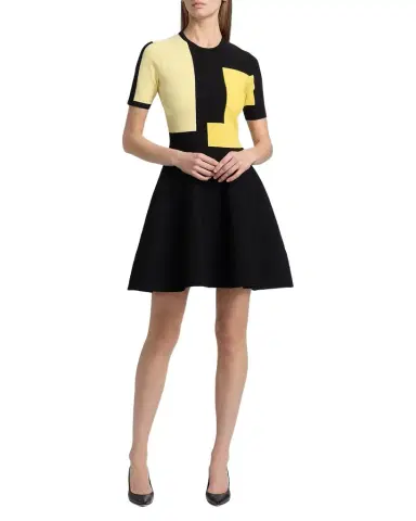 Jason Wu Collection Fit-&-Flare Colorblock Knit Mini Dress | Thumbnail 1