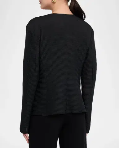 Emporio Armani Single-Button Ribbed Jersey Jacket | Thumbnail 2