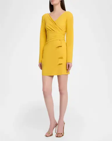 Chiara Boni La Petite Robe Isoshi Bodycon Faux Wrap Mini Dress | Thumbnail 4 Chiara Boni La Petite Robe Isoshi Bodycon Faux Wrap Mini Dress | Thumbnail 4