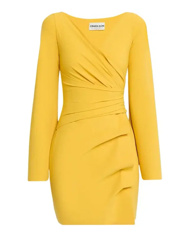 Chiara Boni La Petite Robe Isoshi Bodycon Faux Wrap Mini Dress