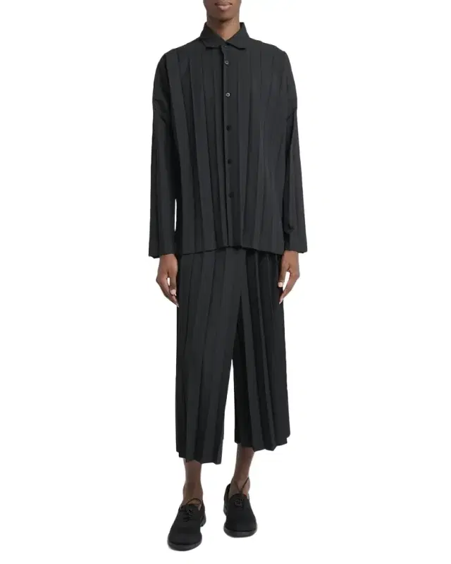 Homme Plisse Issey Miyake Men 's Pleated Relaxed Fit Button-Down Shirt